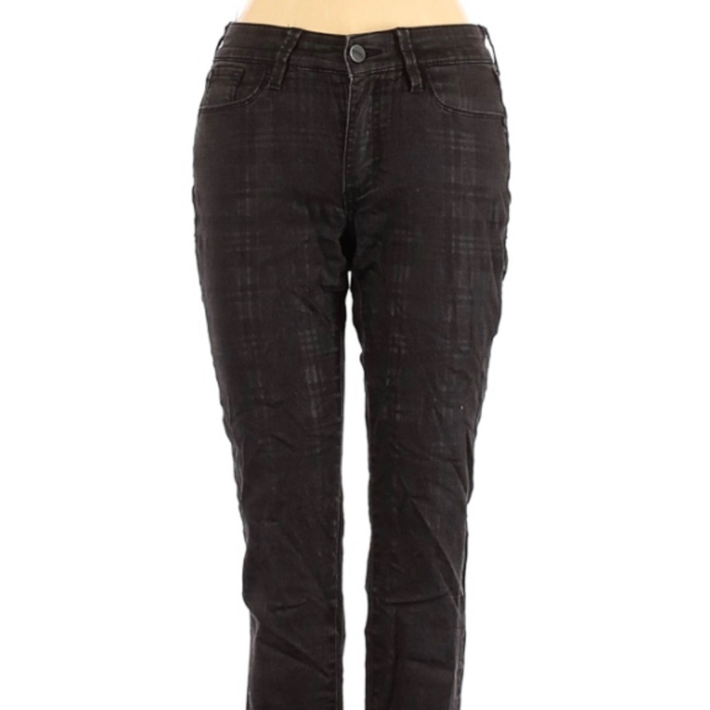 Buffalo by David Bitton Dark Plaid Print Jeans Black 25 Waist